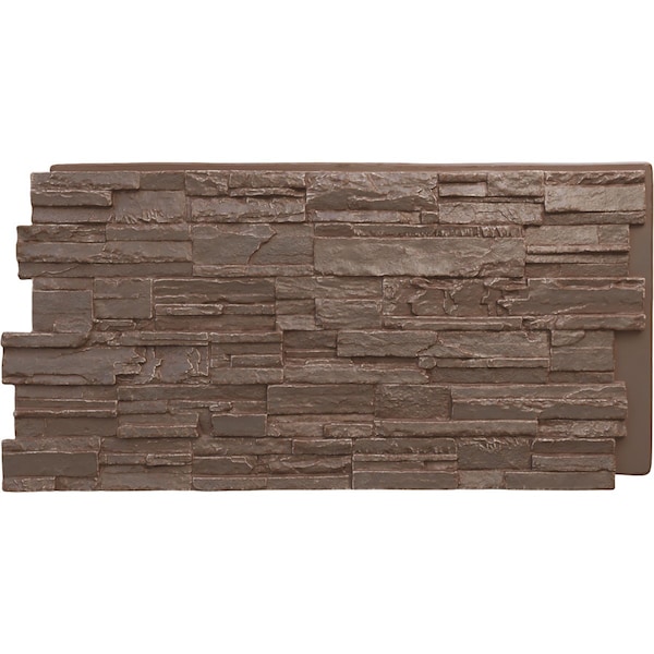 Ekena Millwork Cascade Stacked Stone, StoneWall Faux Stone Siding Panel PNU24X48CAAB - main